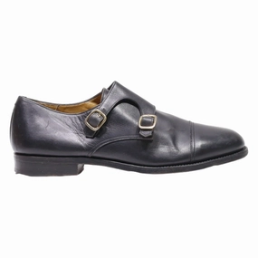 Walking Brogues LMLING Monk Shoes Black Leather Mens UK 10