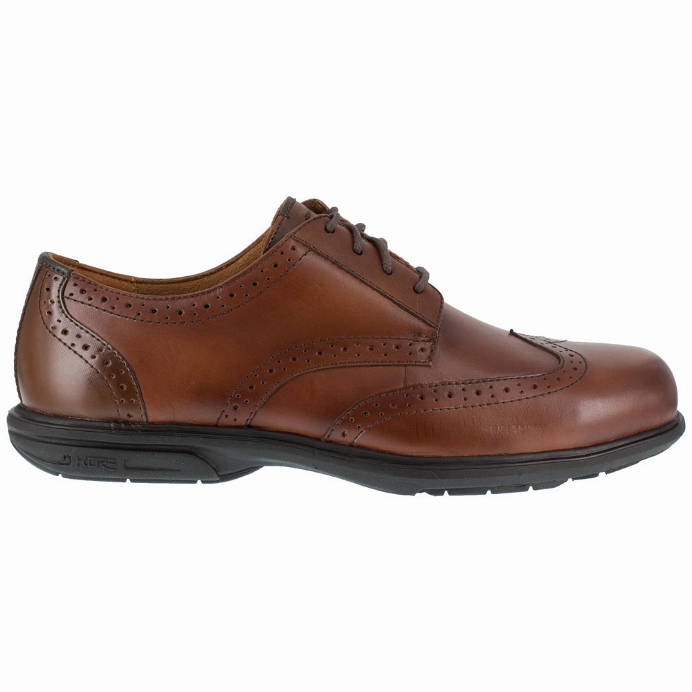 Loedin Oxford Slip Resistant Steel Toe Work Shoes Lazaro Plain Toe Oxfords
