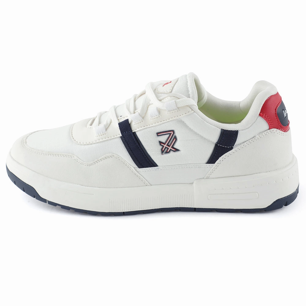 Leap7x White Sports Lacing Walking Shoes For Men NEXTER-3E By Liberty Barefoot Style Casual Shoes