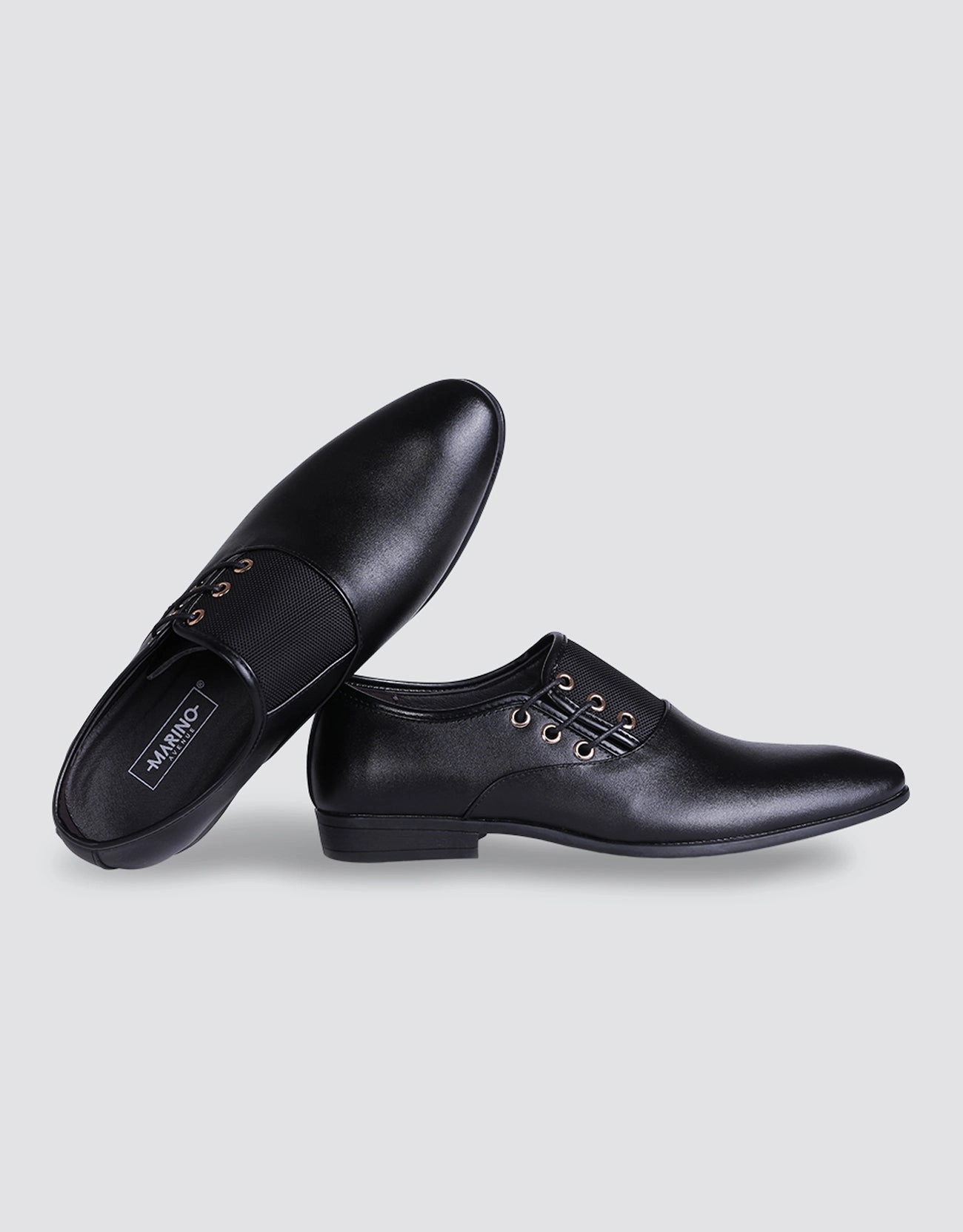 Side Tie Oxford Dress Shoes Leather Heeled Oxfords
