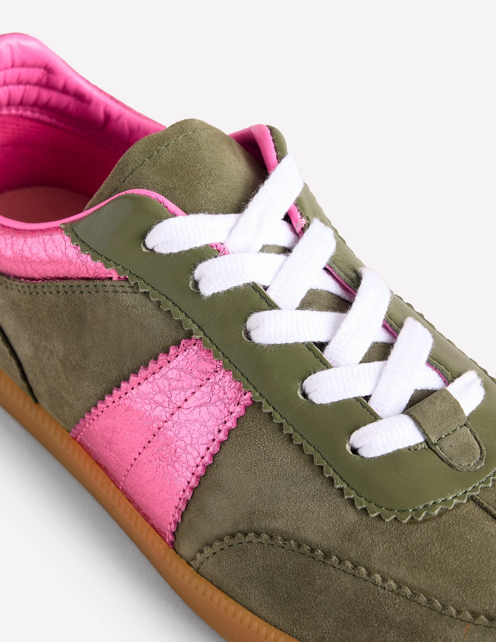 New Balance Coco Cg2 Tennis Shoes Erin Retro Tennis Trainers-Khaki/Bright Pink