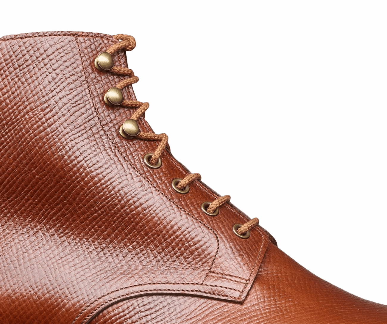 Lorna Walnut Hatch Grain Lace Up Heeled Shoes