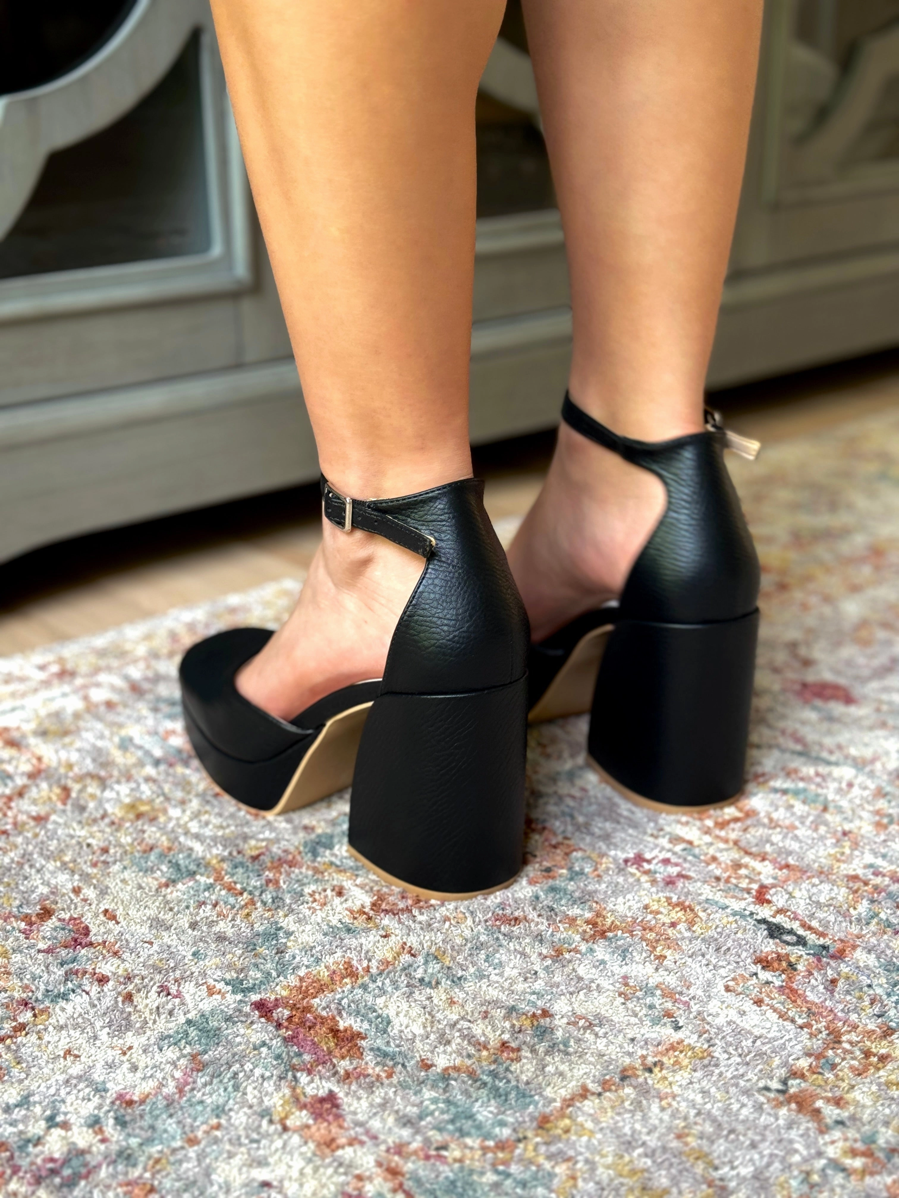 Doll Platform Heels (Black) Mary Jane Shoes