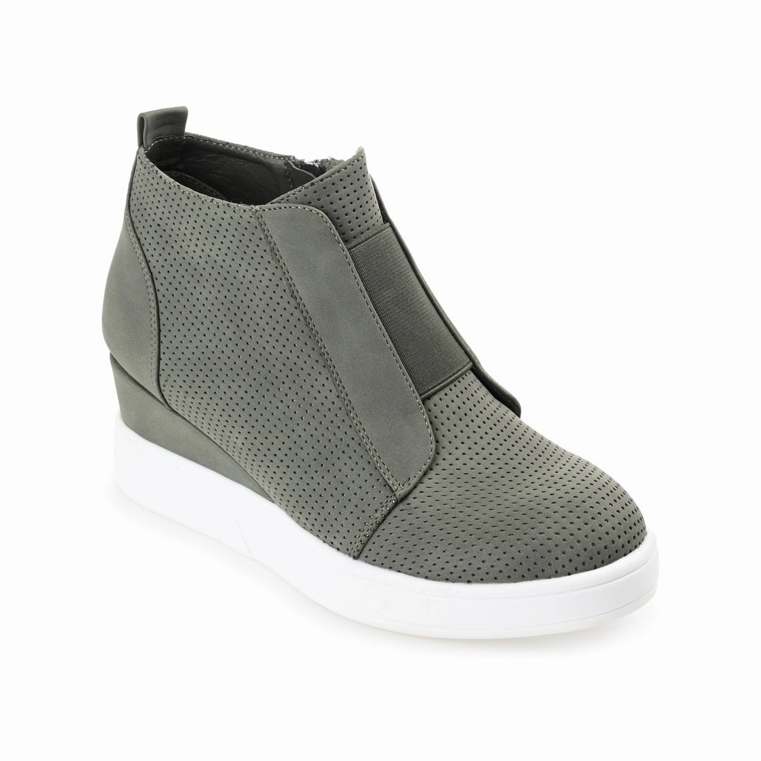 CLARA WEDGE SNEAKERS IN VEGAN LEATHER