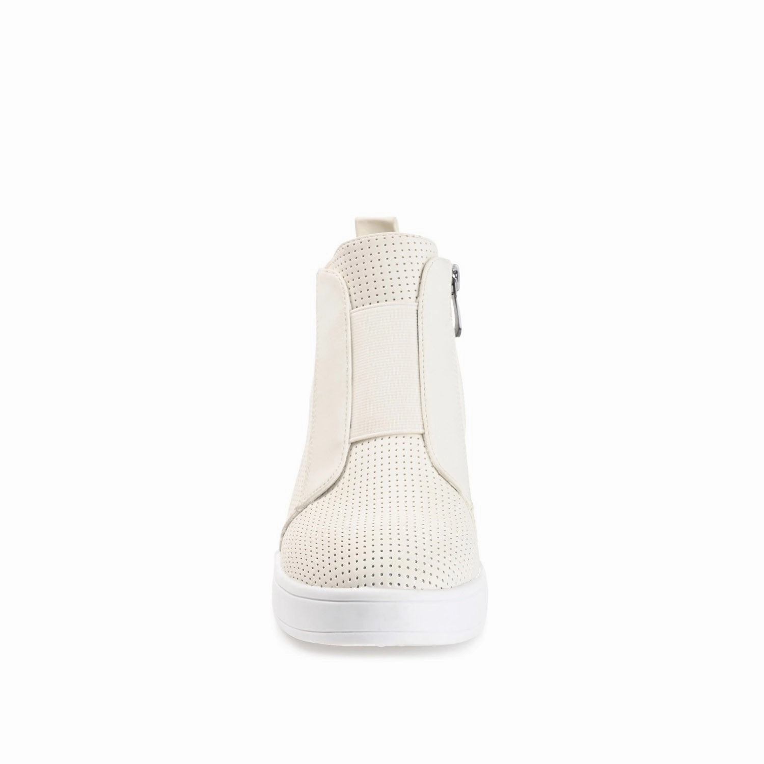 CLARA WEDGE SNEAKERS IN VEGAN LEATHER White Slip On Skechers Ladies