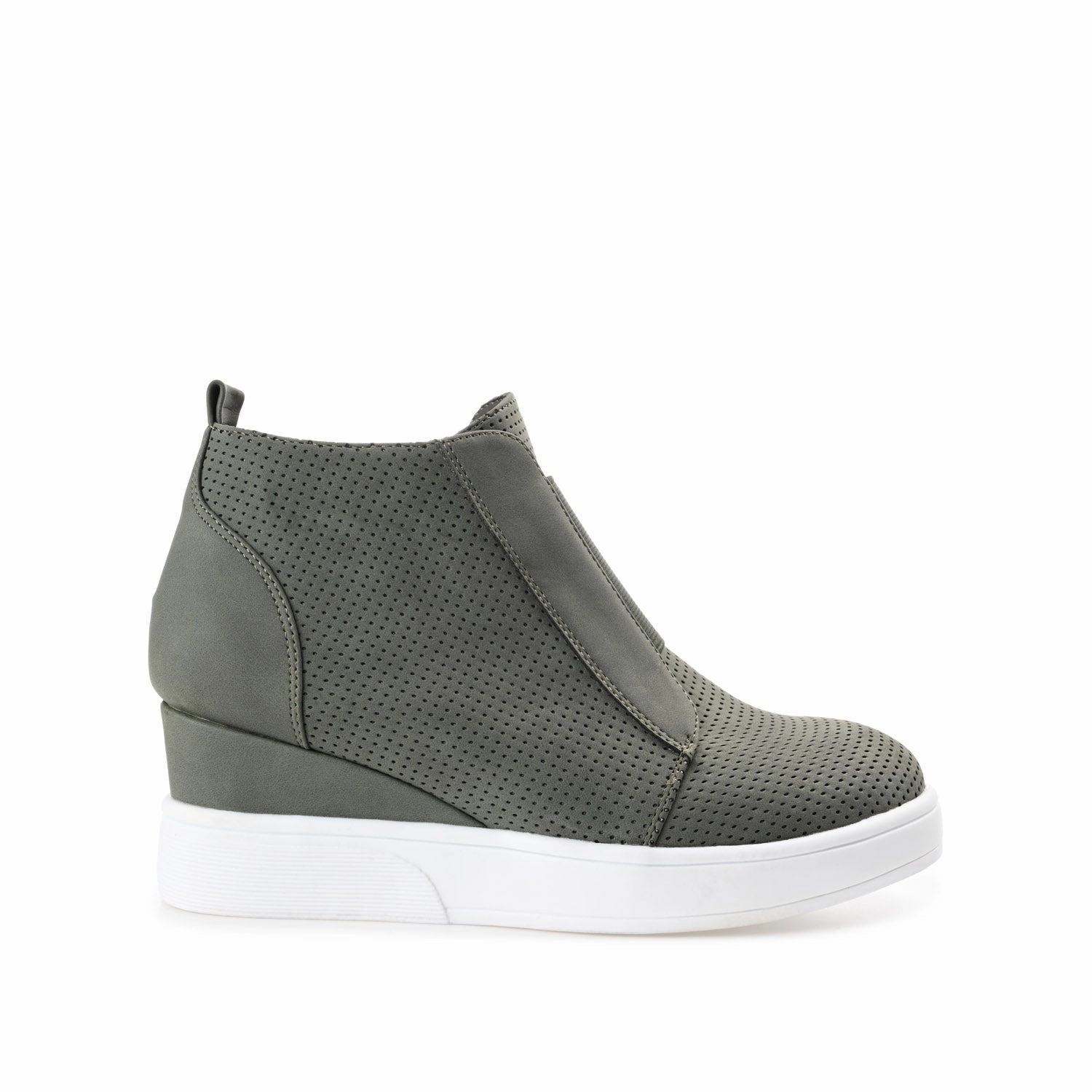 CLARA WEDGE SNEAKERS IN VEGAN LEATHER