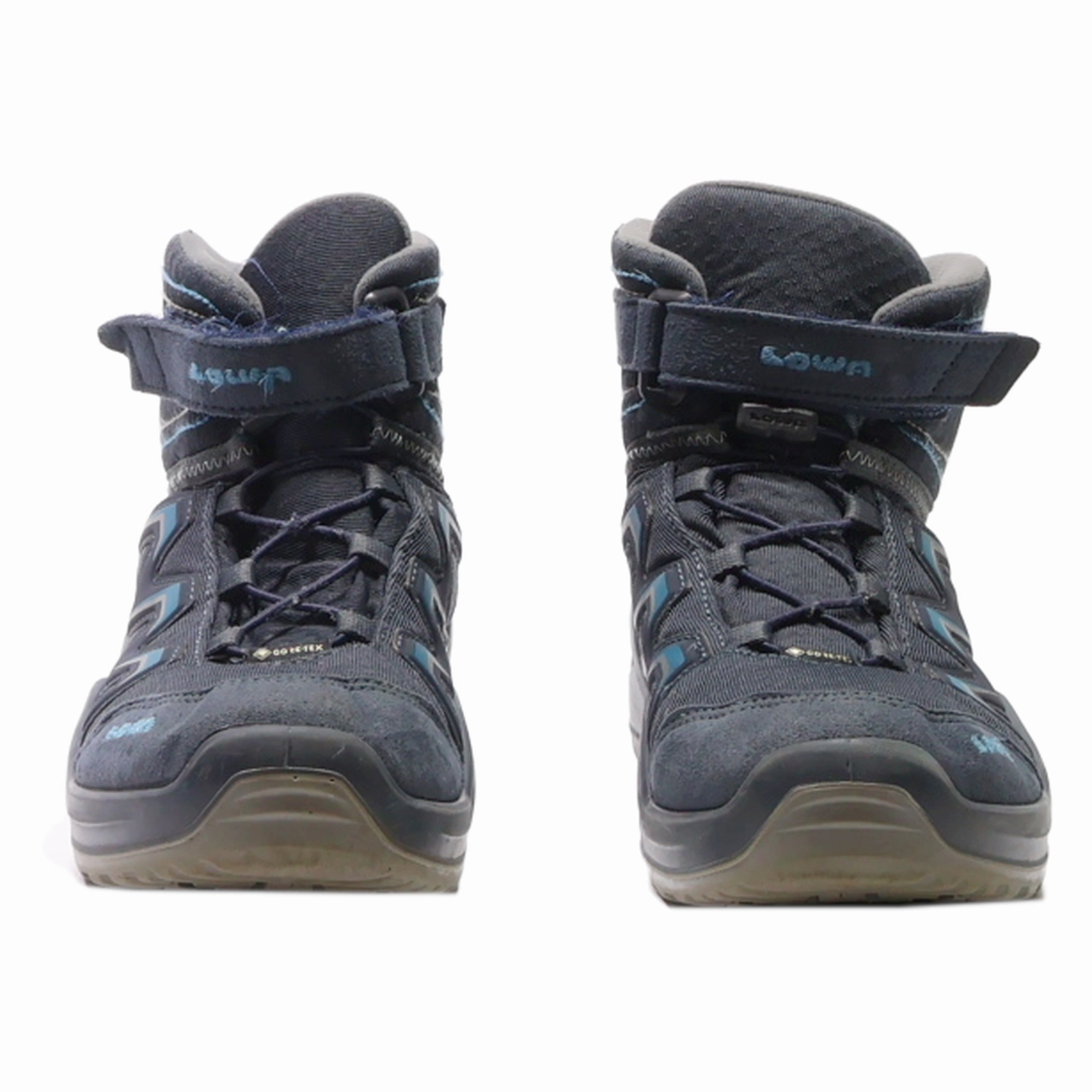 LOWA Hiking Boots Blue Synthetic Womens UK 4 Hiking Shoes Academy Sports