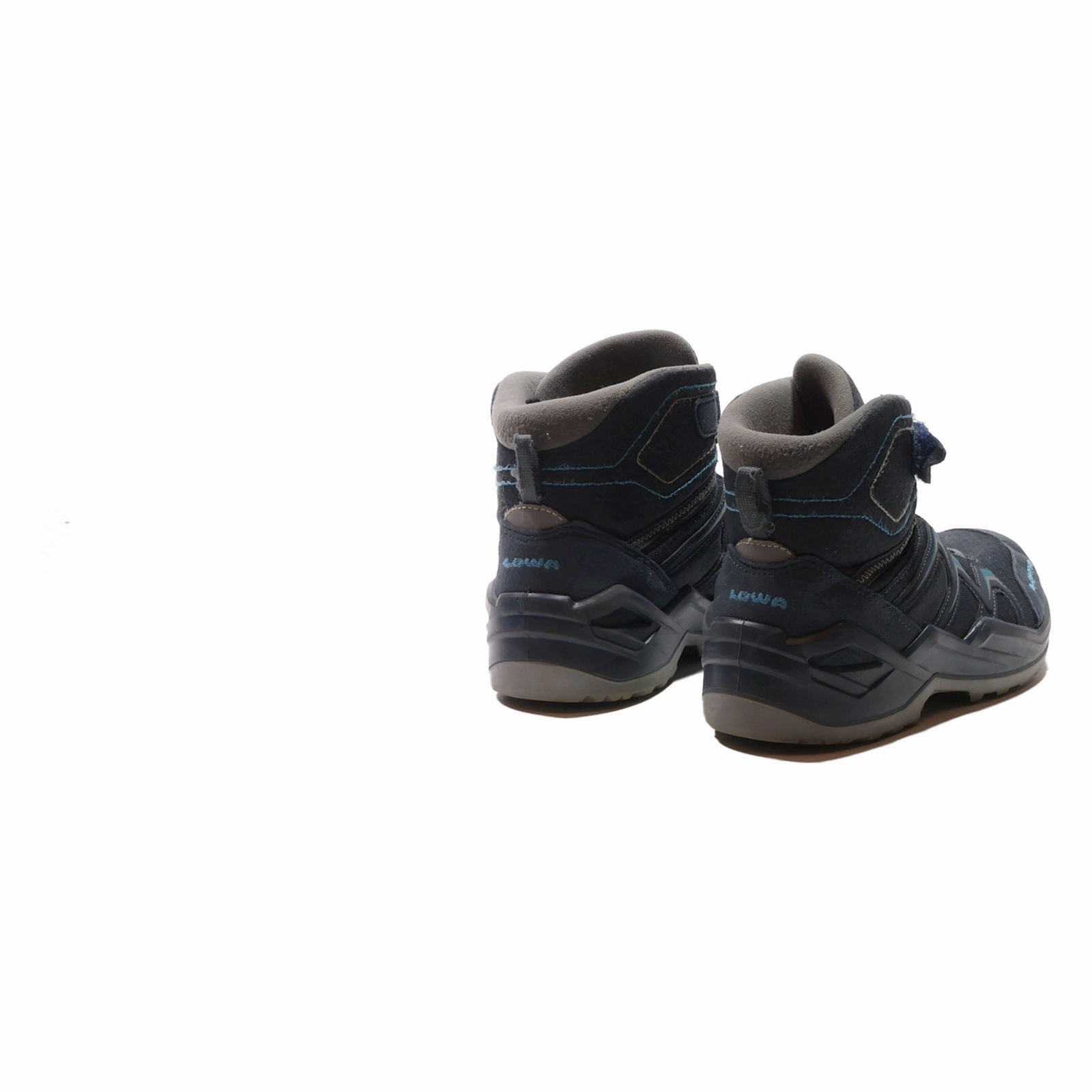 Used Hiking Shoes LOWA Hiking Boots Blue Synthetic Womens UK 4