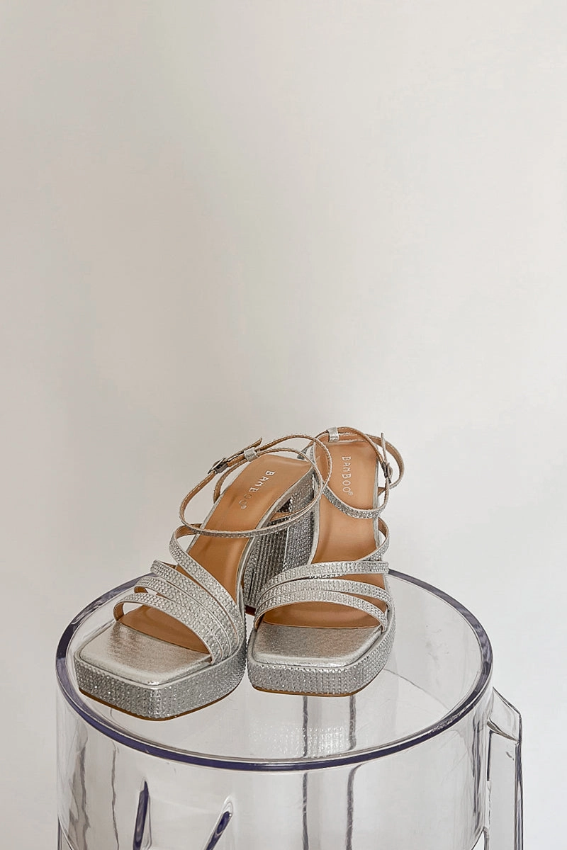 Luna Rhinestone Platform Heels Mary Jane Comfy Shoes