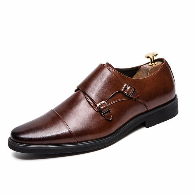 Brogue Vs Semi Brogue West Louis Double Monk Strap Oxford Leather Dress Shoes