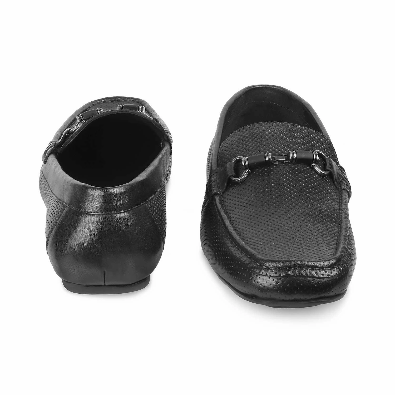 The Cenew Black Men's Leather Loafers Tresmode Florsheim Loafers