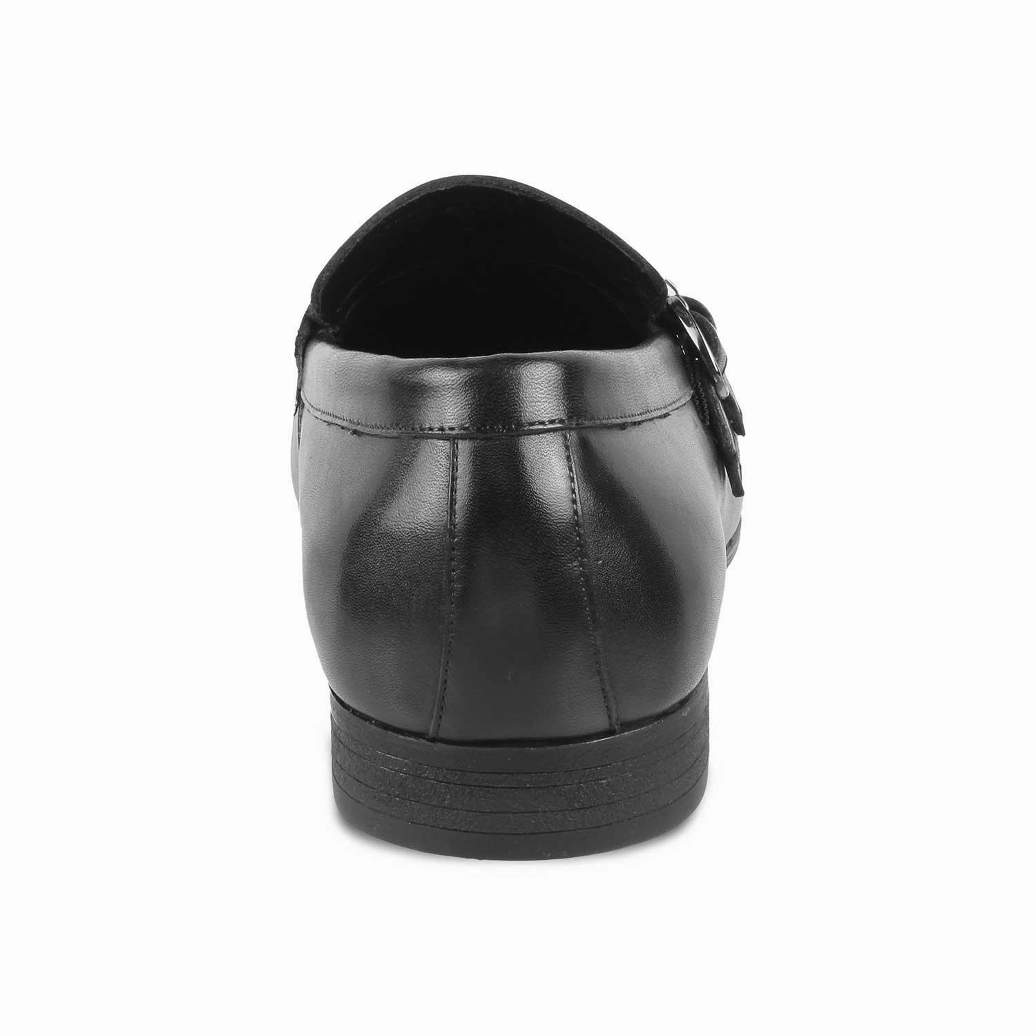 The Bern Black Men's Double Monk Shoes Tresmode Smart Brogues