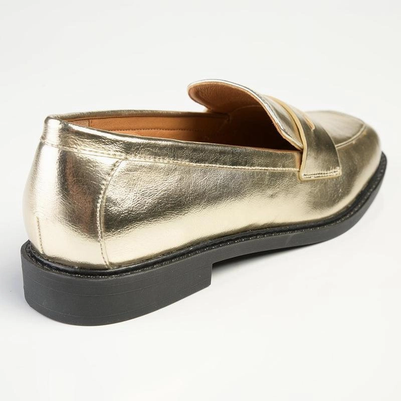 Tartan Loafers Madison Bliss 3 Loafer With Saddle - Champagne Gold