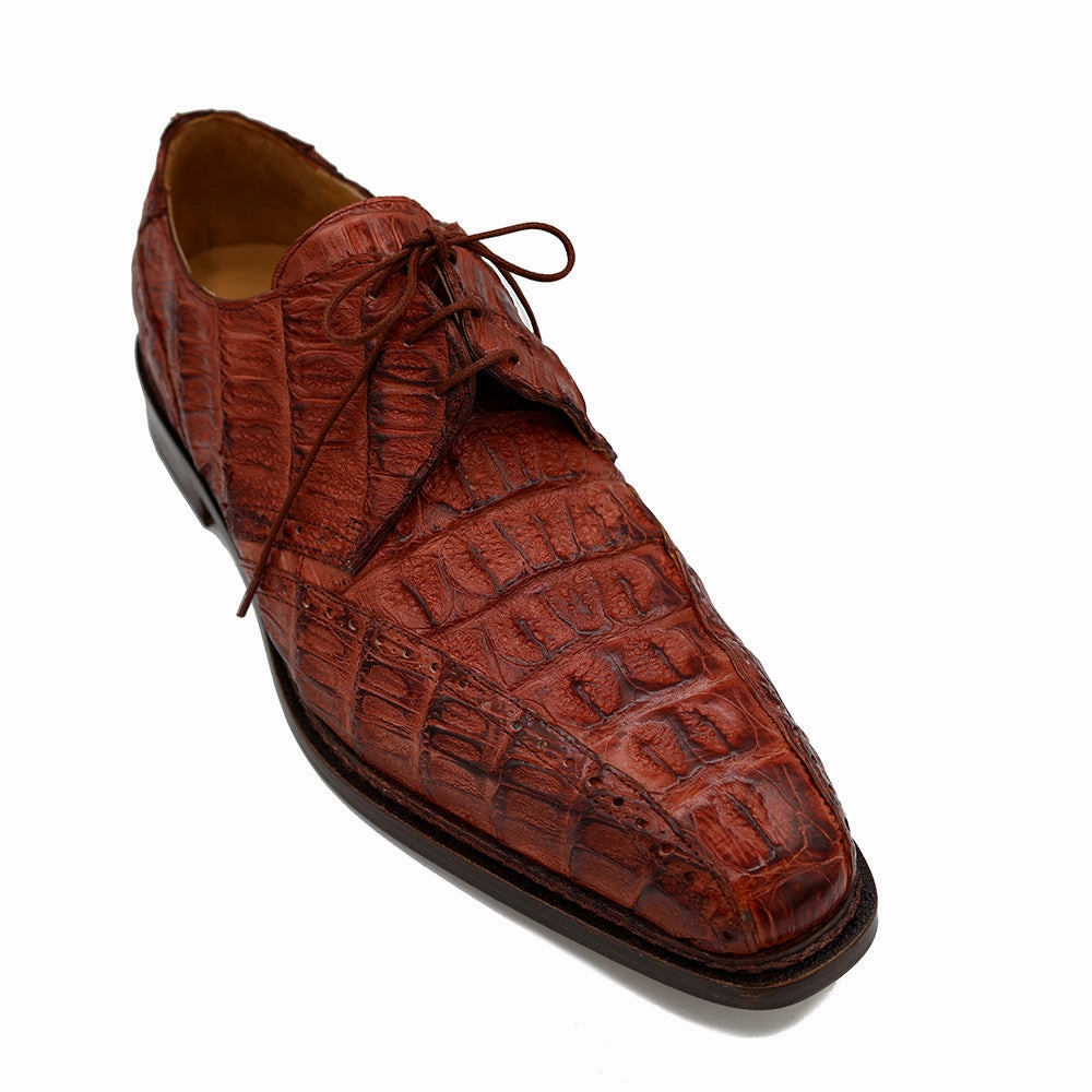 Mauri 2670 Caiman Hornback Dress Shoes Square Toe Derby Shoes