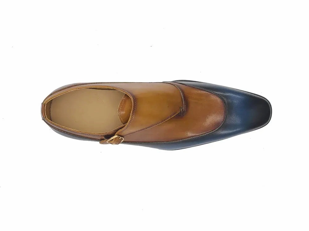 Trickers Longwing Brogue Tri-Tone Single Monk Strap Slip-on