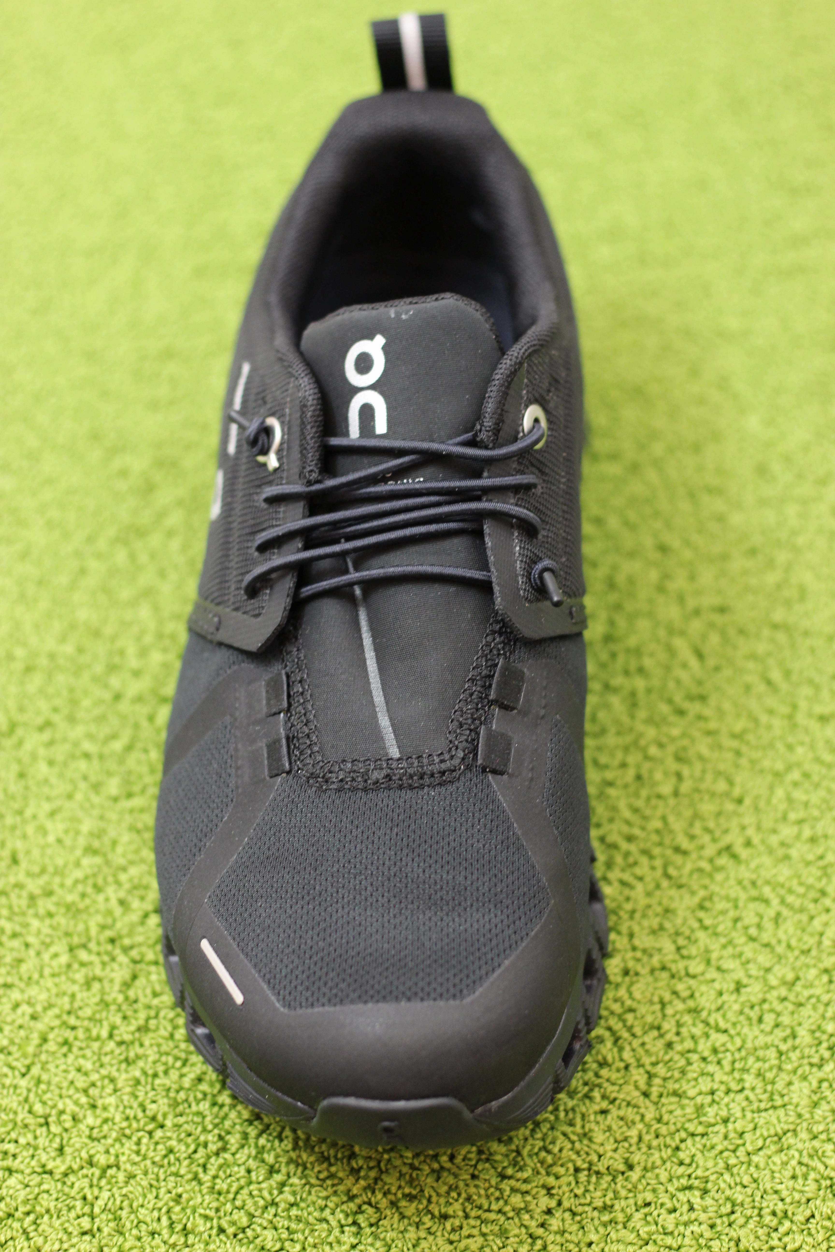 Running Track Shoes With Spikes Mens Cloud5 Waterproof Sneaker - All Black Nylon