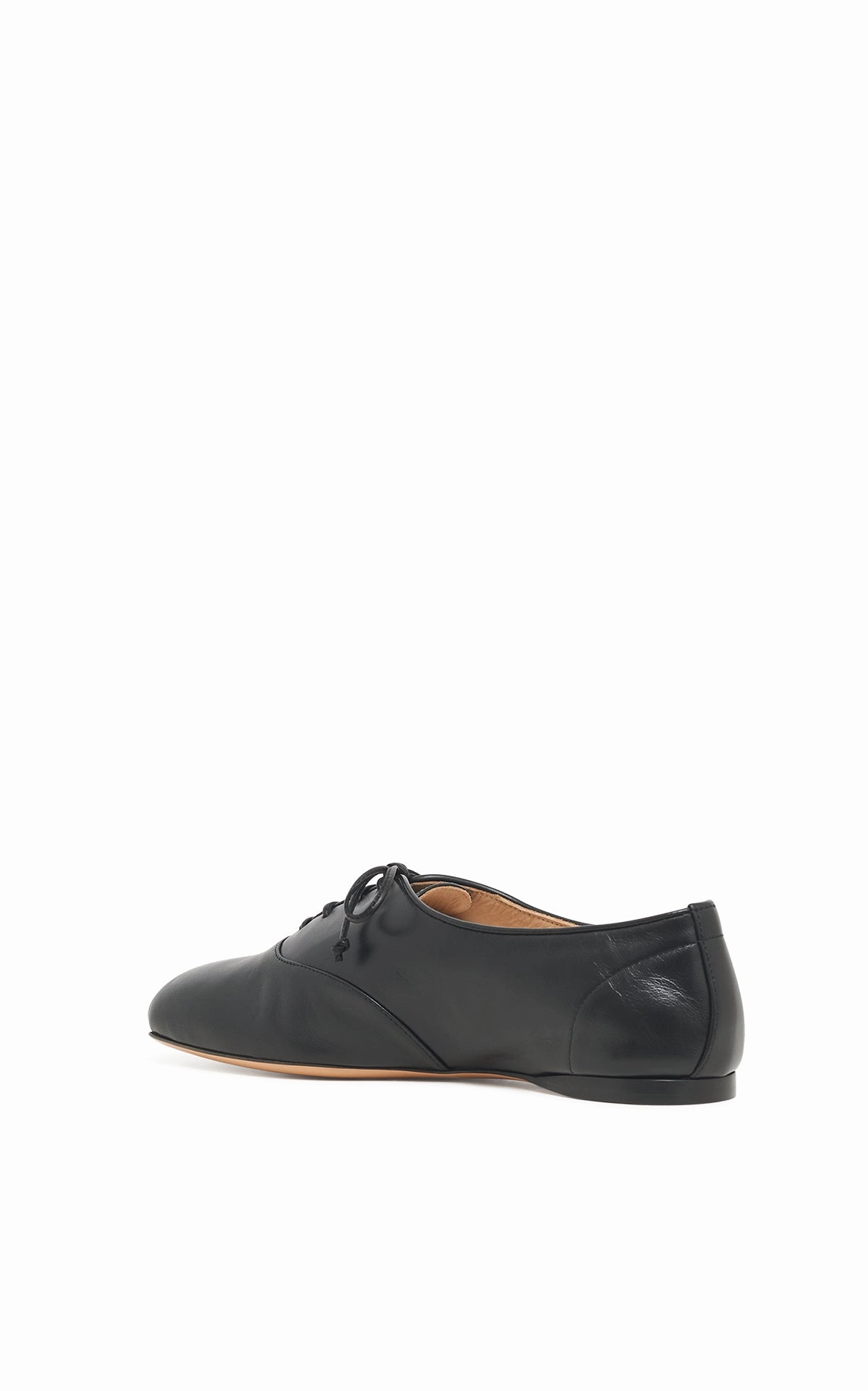 Brooklyn Oxfords Maya Oxford Flat Shoe in Black Nappa Leather