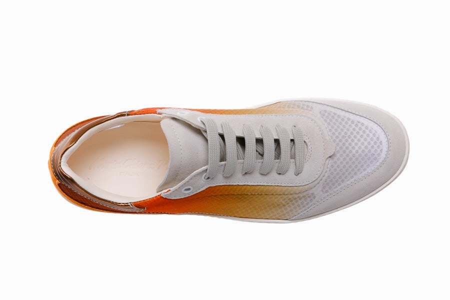 White Leather Brogues Mc Marsala Orange