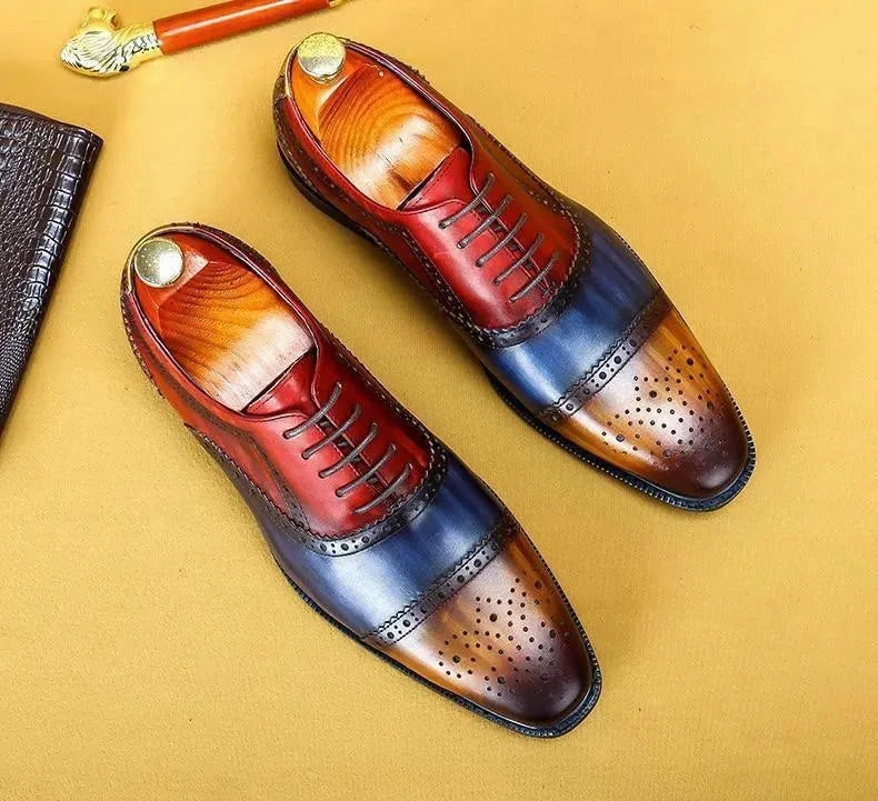 Men  Dress Shoes -  Timotio Leather Oxford Shoes Number One Oxford Street