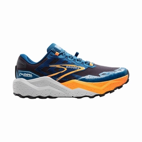 Men's Brooks Caldera 7, Ebony/Blue/Sapphire, 12 D Medium Road/trail Running Shoes