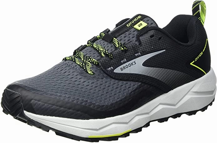 Trail Shoes For Hiking Men's Brooks Divide 2, Black/Ebony/Nightlife, 15 D Medium