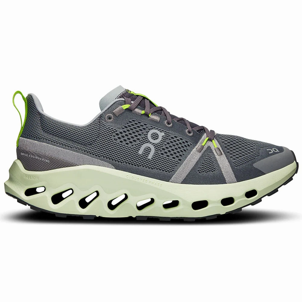 Men's On Cloudsurfer Trail, Iron/Lima, 11.5 D Medium Fresh Foam Trail Running Shoes