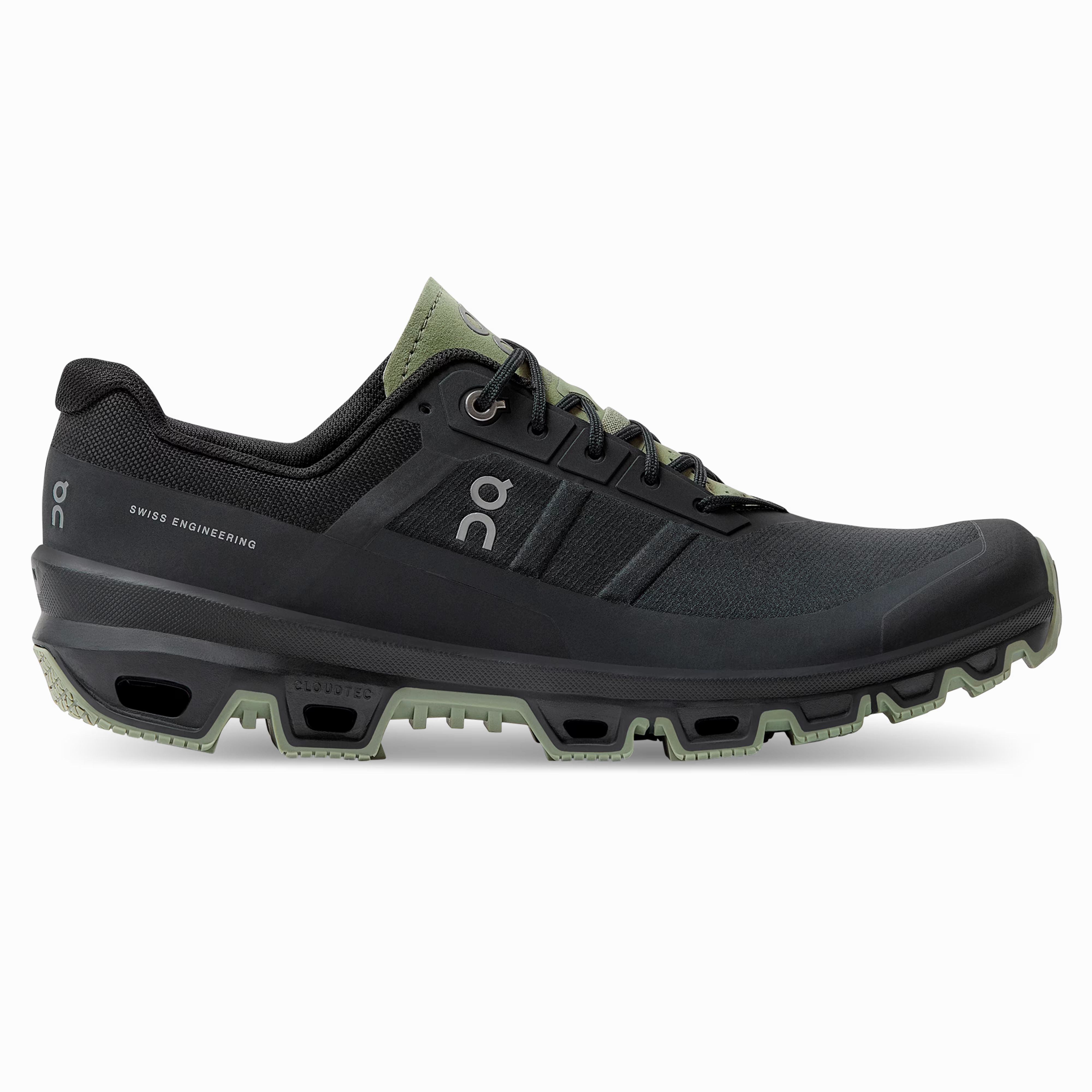 Good Trail Running Shoes For Overpronation Men's On Cloudventure 3, Black/Reseda, 11 D Medium