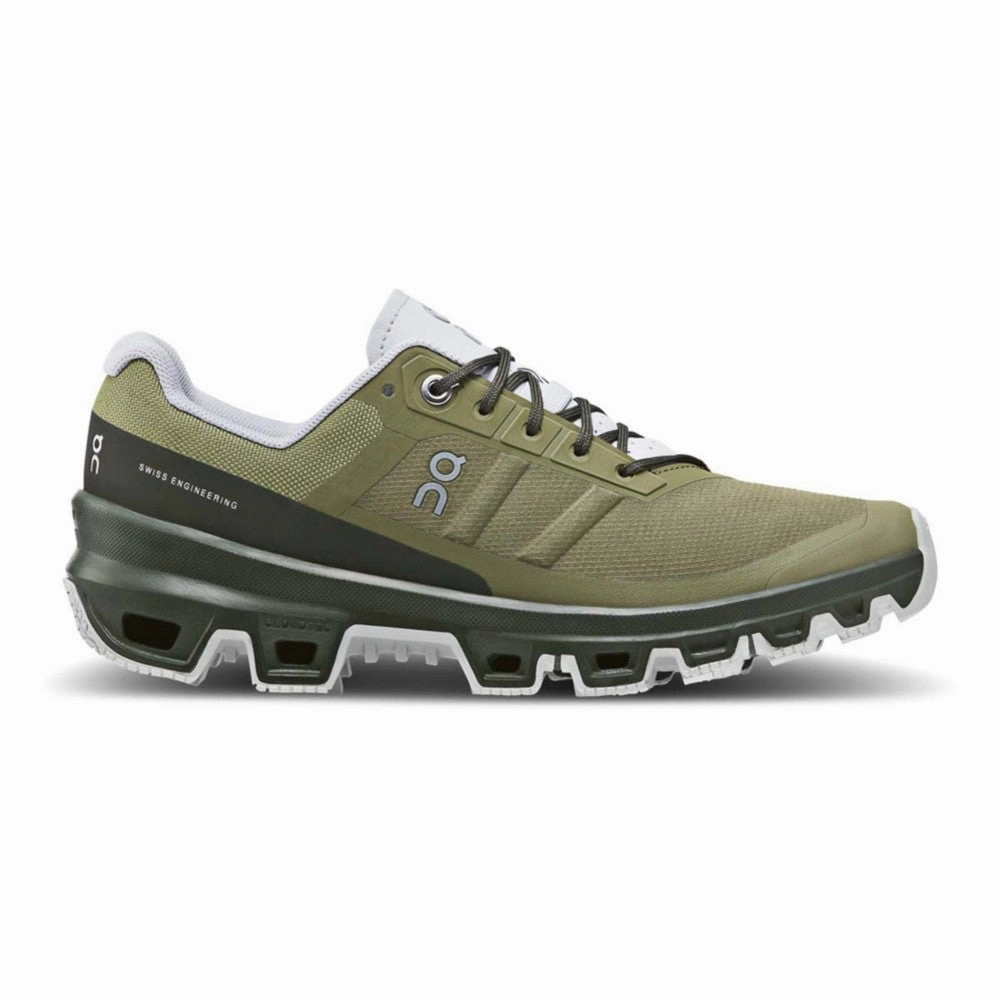 Trail Running Shoes Size 13 Men's On Cloudventure 3, Olive/Fir, 12.5 D Medium