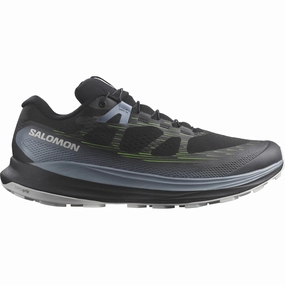 Men's Salomon Ultra Glide 2, Black/Flint Stone/Green Gecko, 9.5 D Medium The Man With Shoe Trailer