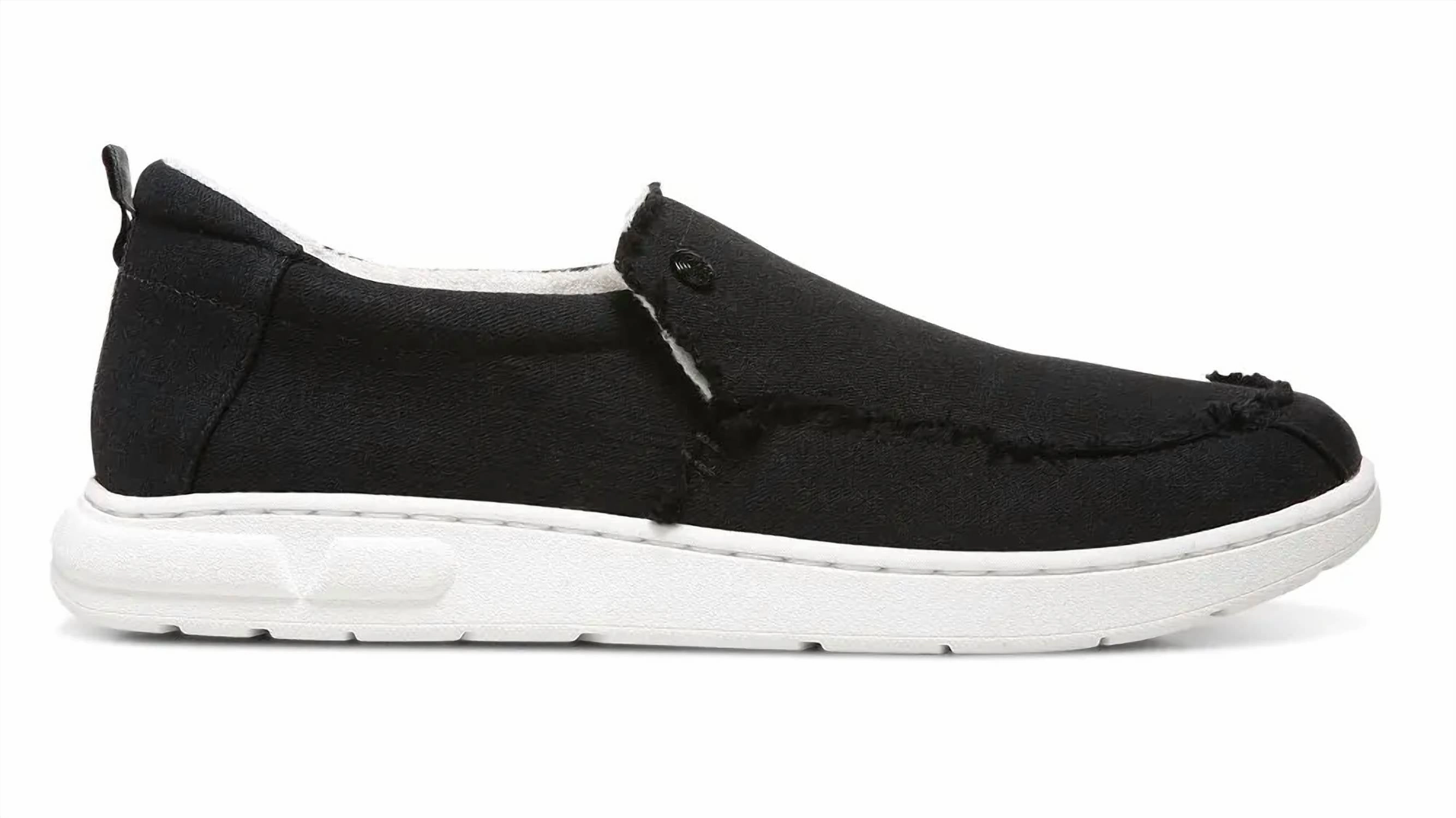Men's Seaview Canvas Slip-On Shoes In Black Casual Outfits With Running Shoes