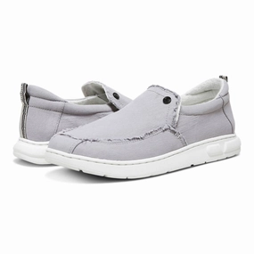 Casual White Shoes For Men Men's Seaview Canvas Slip-On Shoes In Gray