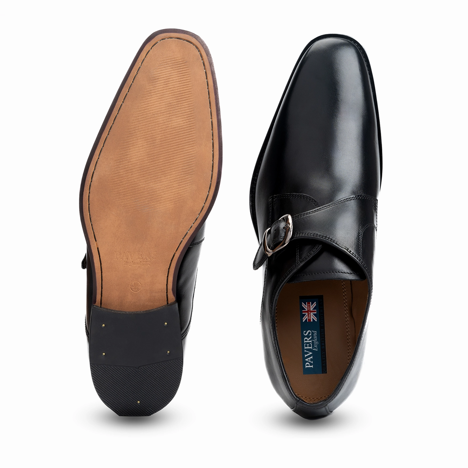 Oxford Brogues With Jeans Men's Single Strap Monk Dress Shoe