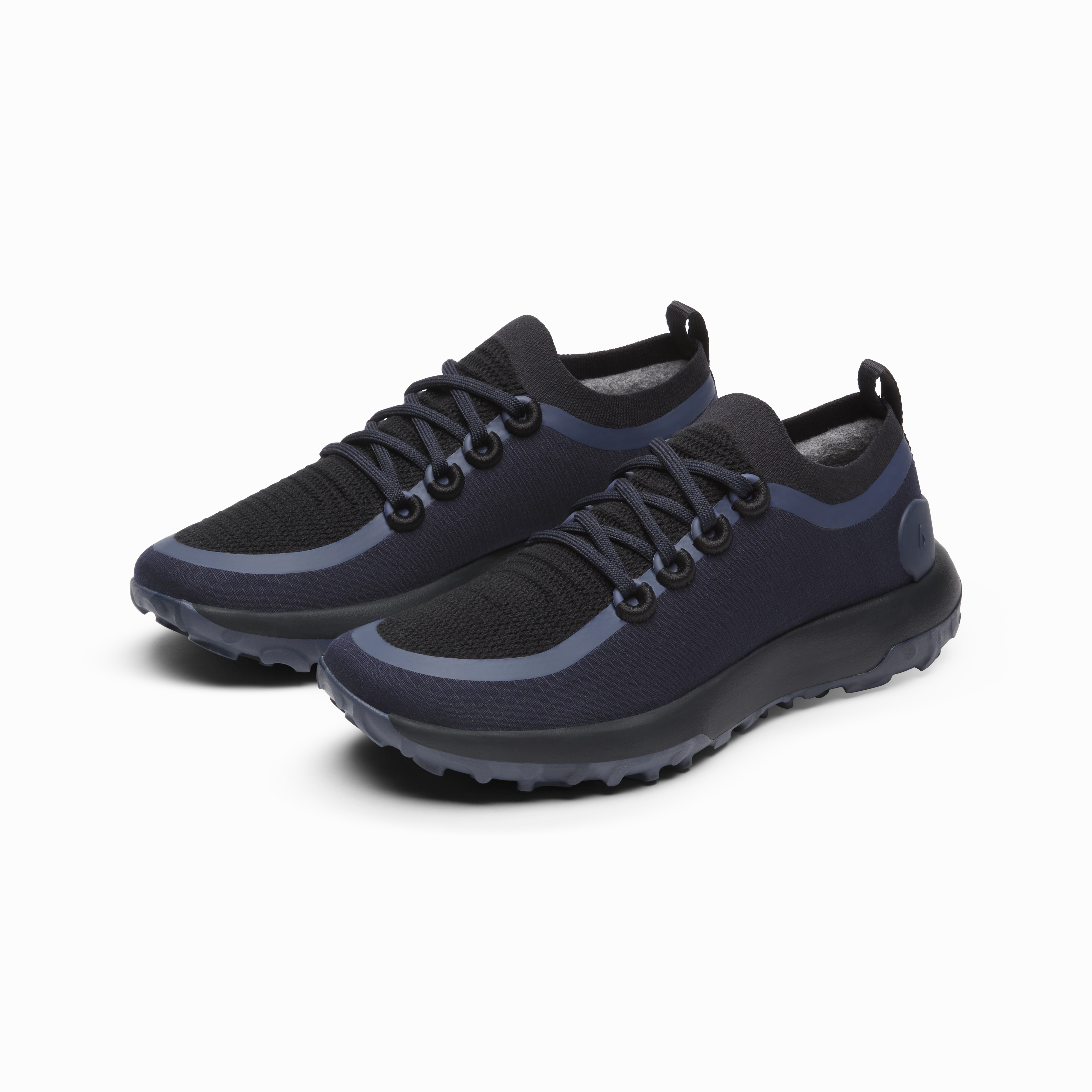 Men's Trail Runner - True Navy/Hazy Indigo (Natural Black Sole) Trail Running Shoes Leather