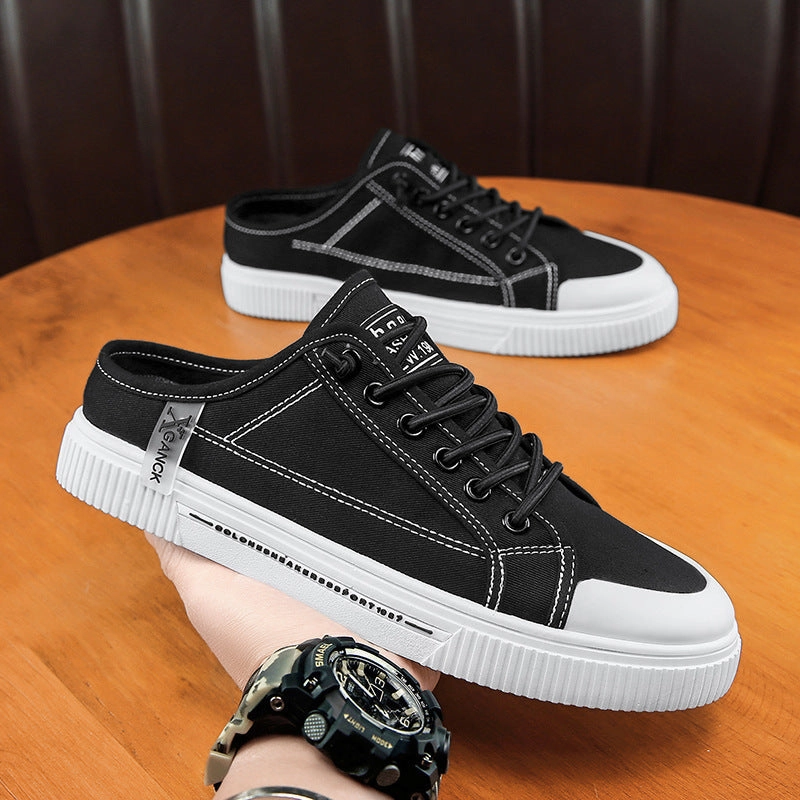 Men's Versatile Casual Sneakers Heelless Canvas Shoes Winter Casual Shoes