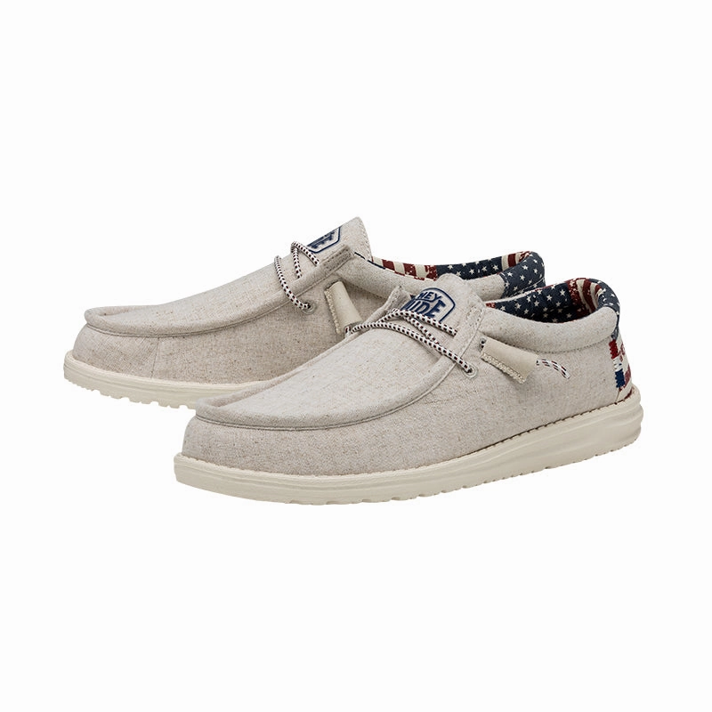 Casual Slipon Shoes Men's Wally Off White Patriotic