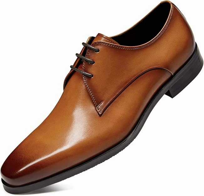 Mens Oxford Shoes Genuine Leather Dress Shoes Wide Lace Up Oxfords