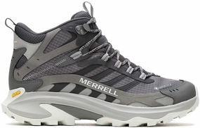 Merrell Moab Speed 2 Mid GORE-TEX Mens Walking Boots - Grey Hiking Shoes Vintage