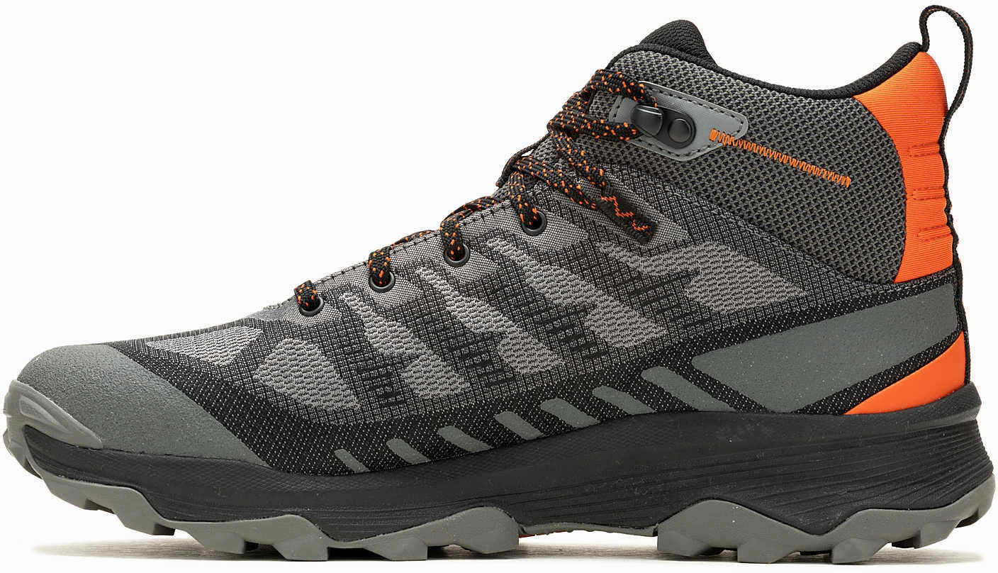 Merrell Speed Eco Mid Waterproof Mens Walking Boots - Grey Cloud Hiking Shoes