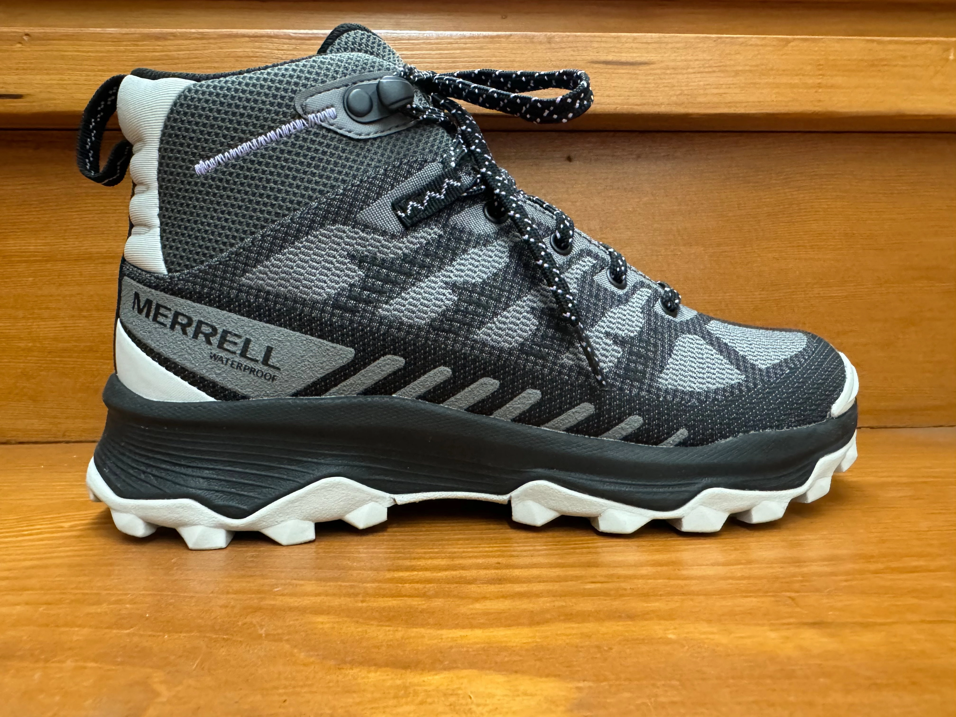 Cushioned Hiking Shoes Merrell Speed Eco Mid WP Charcoal/ Orchid J038166