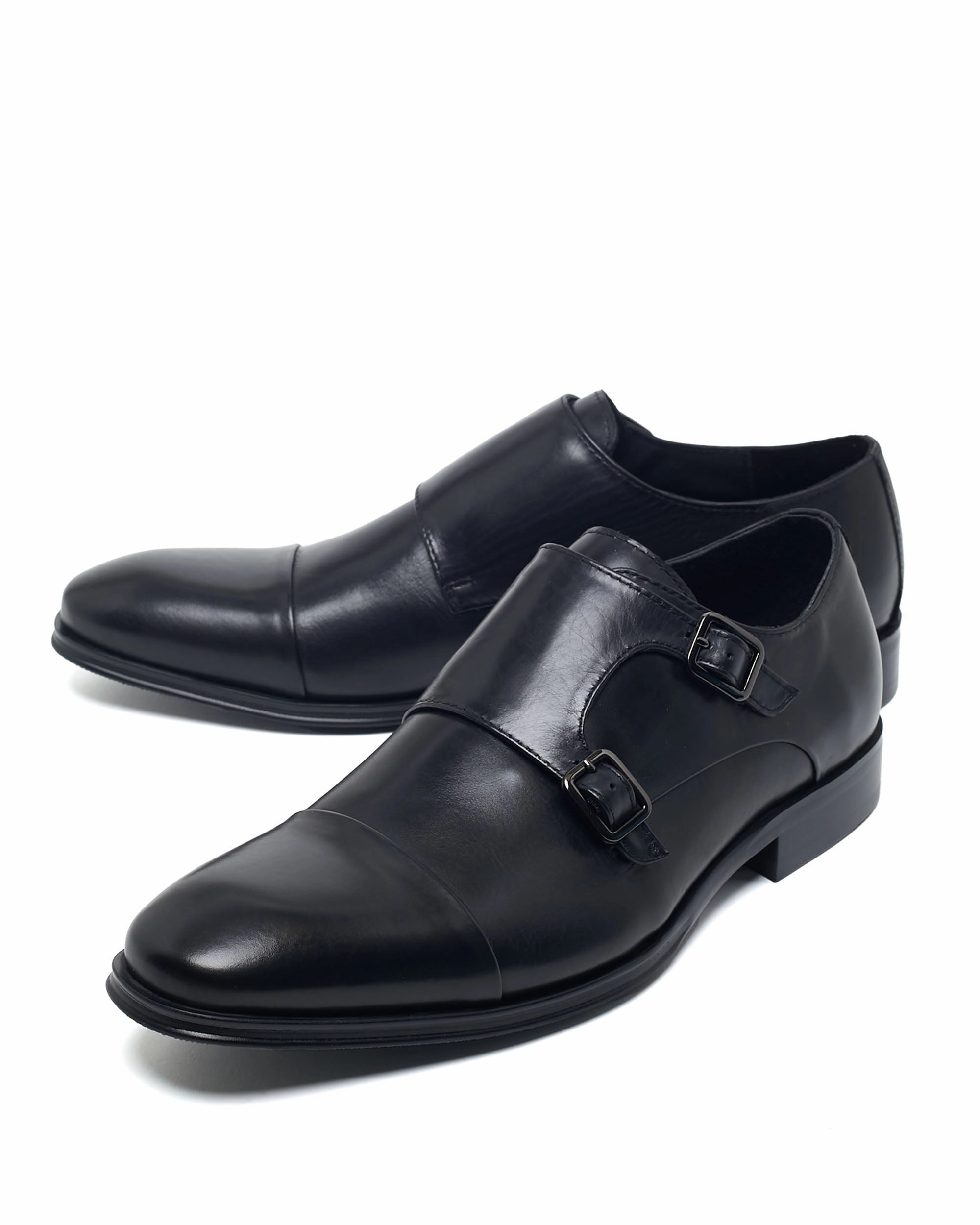 Milano Black Leather Tan Wingtip Brogues