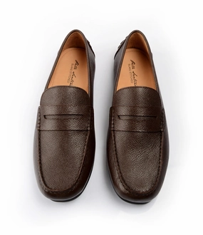 Milled Penny Driving Loafer - Brown Woodland Brogues