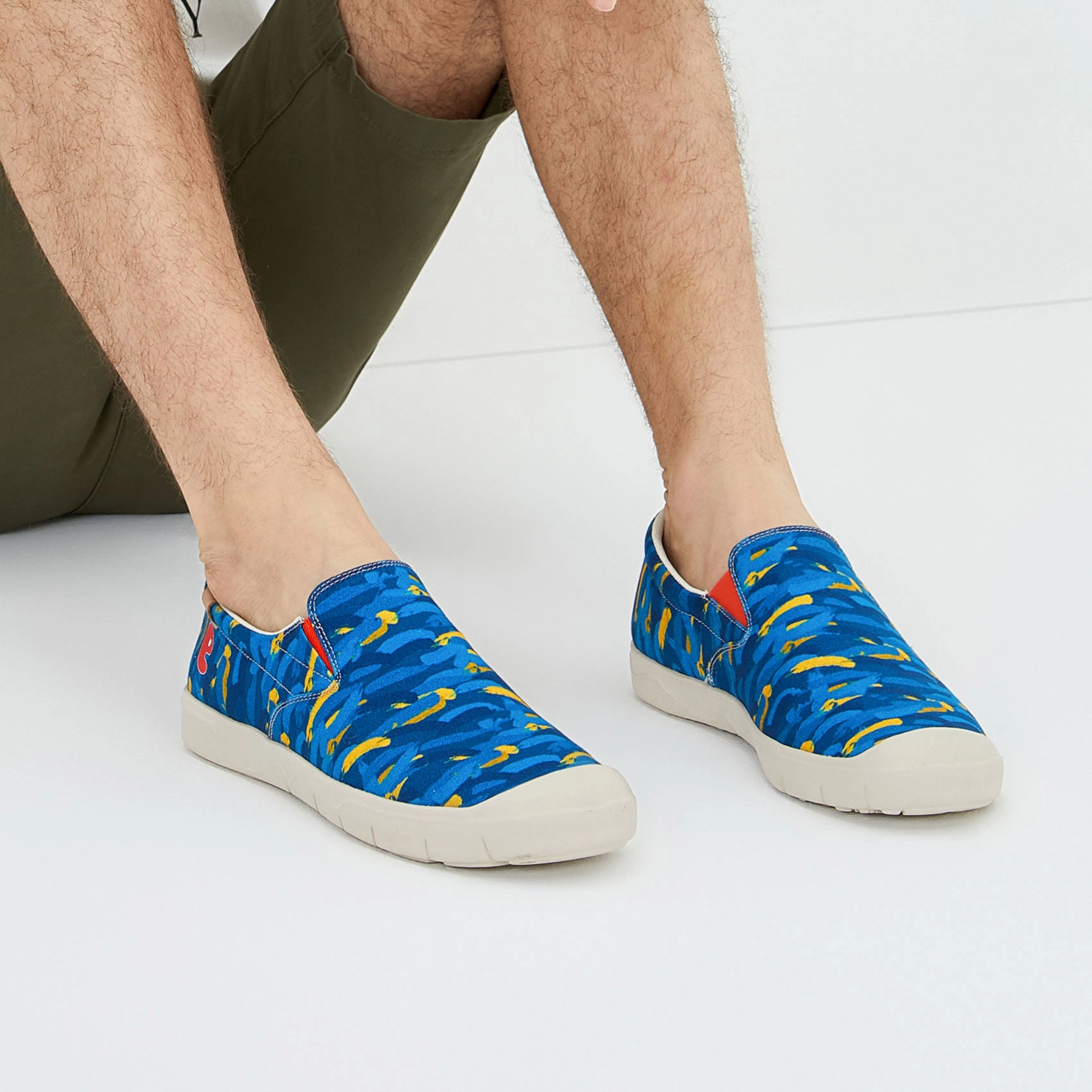 Running Shoes That Double As Casual Shoes Van Gogh Wheatfield with Cypresses V1 Cadiz Men