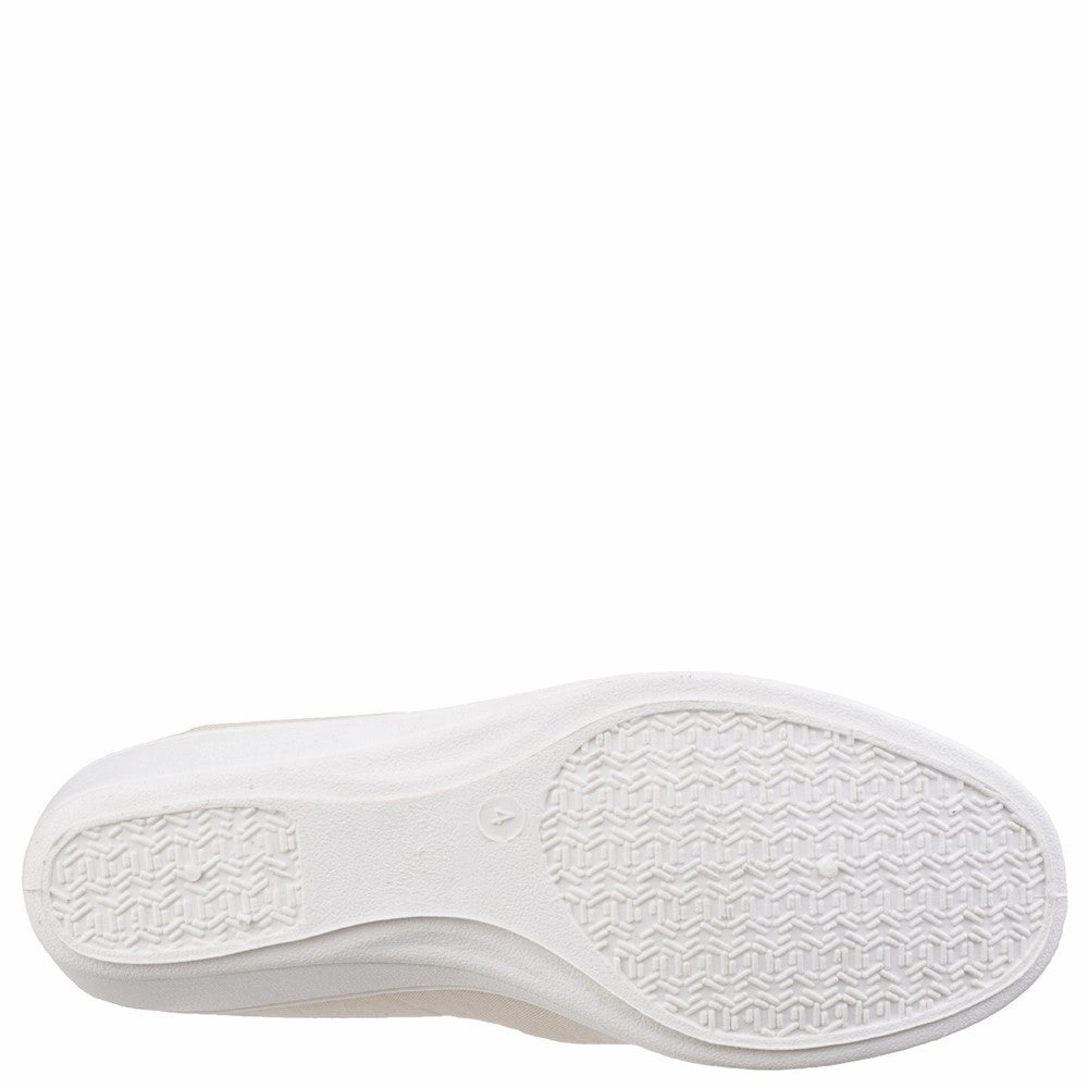 Mirak Bessie Twin Gusset Canvas Slip On Shoe Club Casual Slip-on Golf Shoe