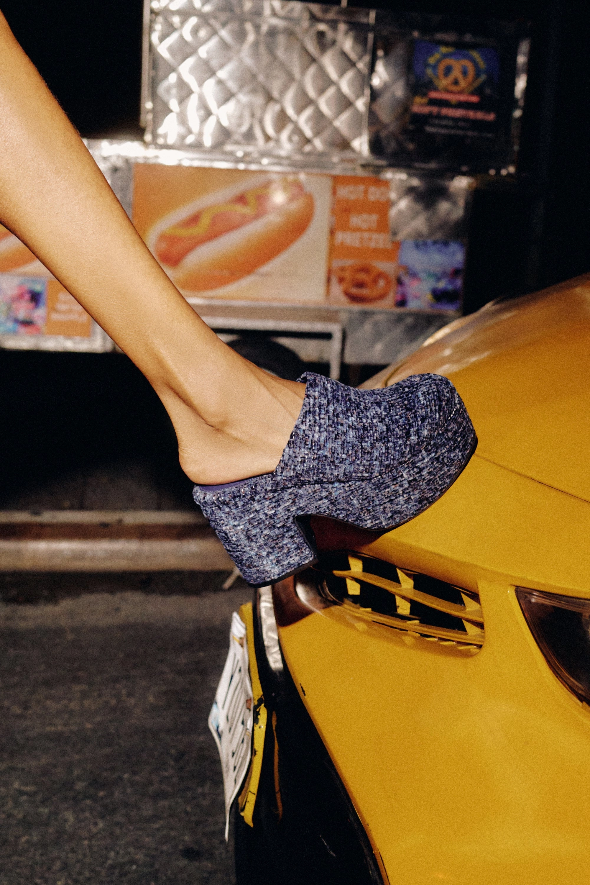 Miso Platform Clog In Midnight Velvet Mary Jane Shoe Heel