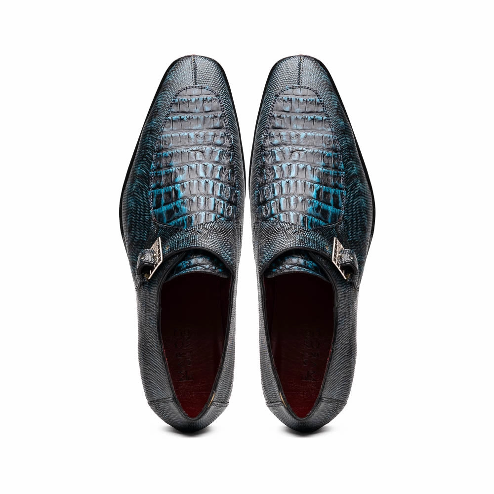 Two Tone Leather Brogues Toluca Rustic Blue