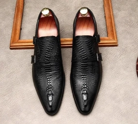 Men  Dress Shoes -  Antonio Double Monk Strap Shoes Brogues With Suit