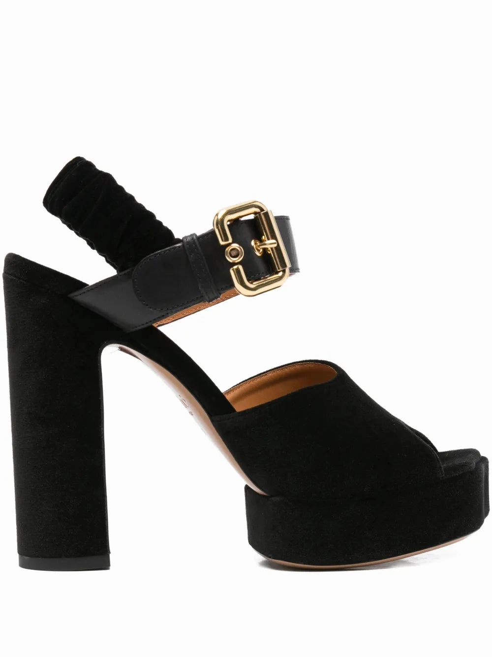 Aria Platform Sandal in Black Chic Mary Jane Flat Shoe
