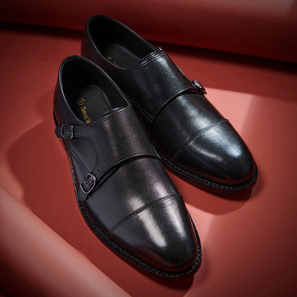 Grand Brogues Twin Monk - Black