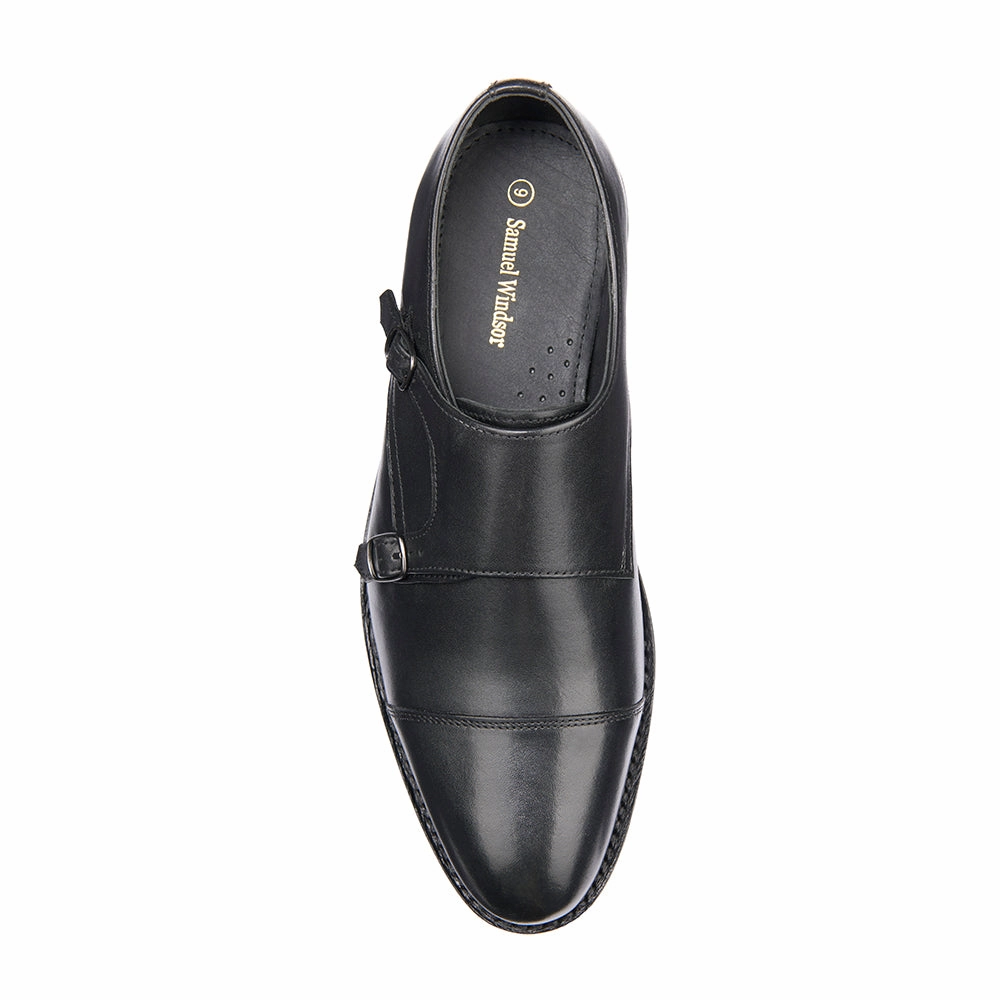 Avriel Ghillie Brogues Twin Monk - Black