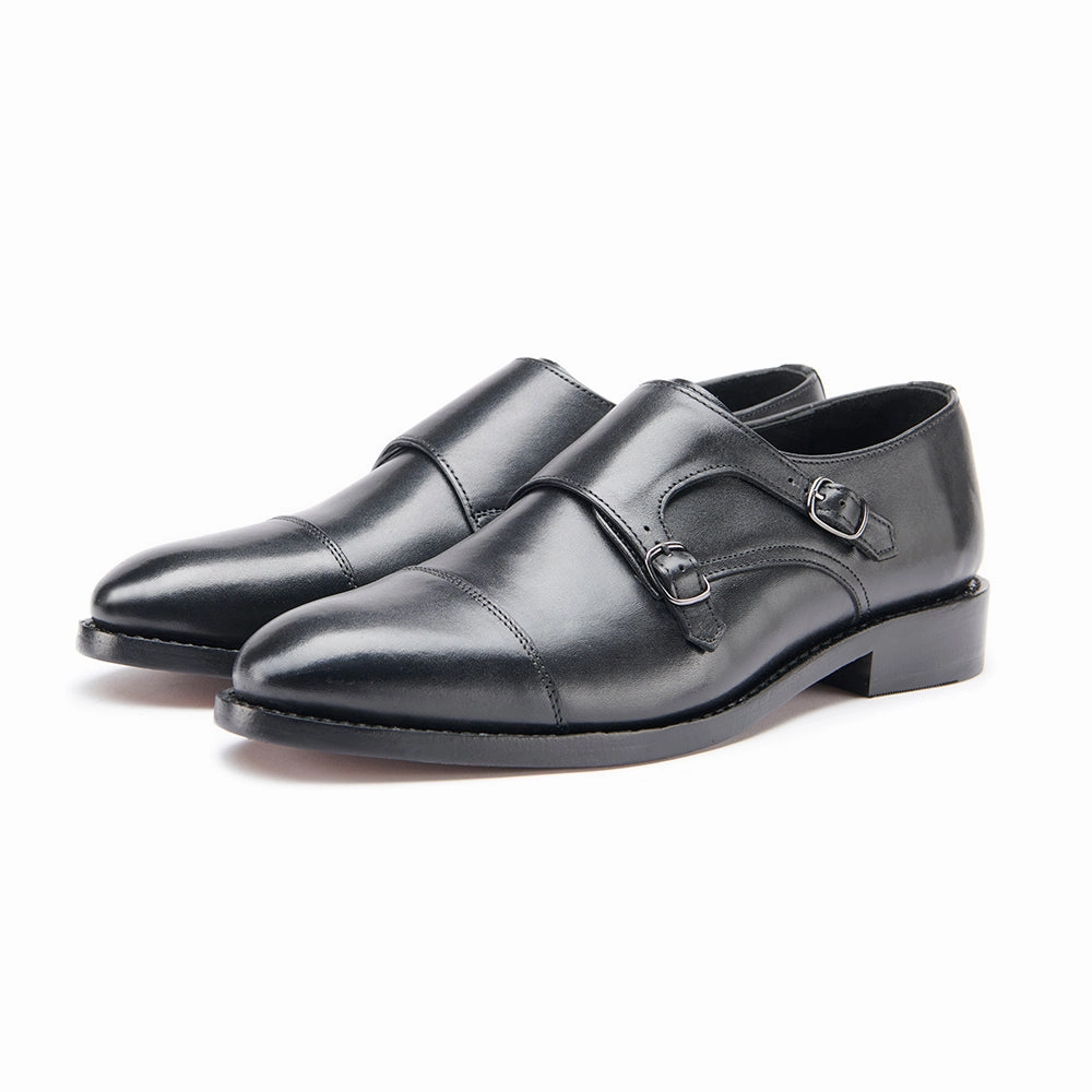 Twin Monk - Black Prada Platform Brogues